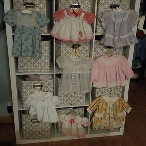 Vintage lot of  baby doll dresses estate sale find